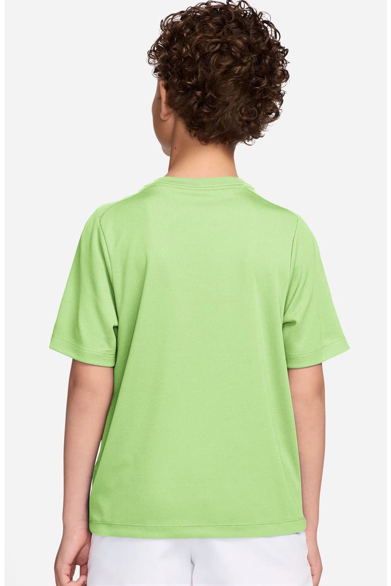 Kids' Dri-FIT Swoosh Graphic T-Shirt, Alternate, color, LIGHT LIQUID LIME/ WHITE