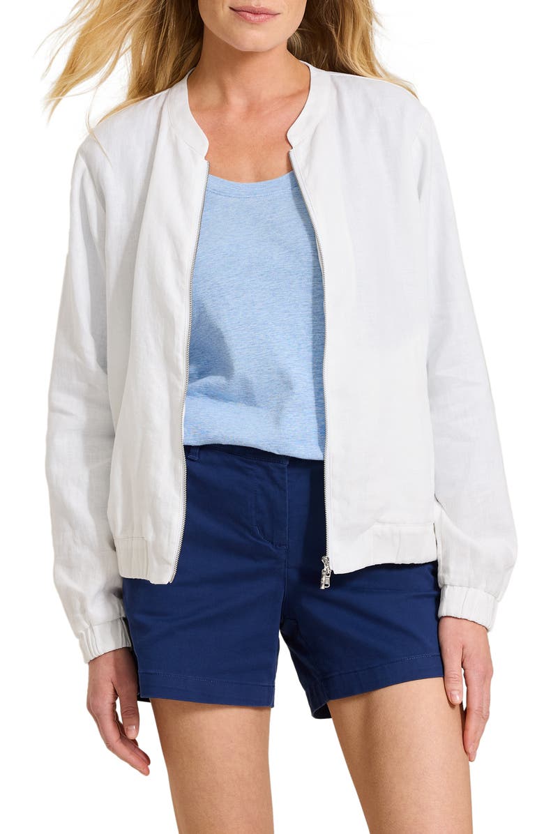 Tommy Bahama Linen Bomber Jacket, Main, color, White