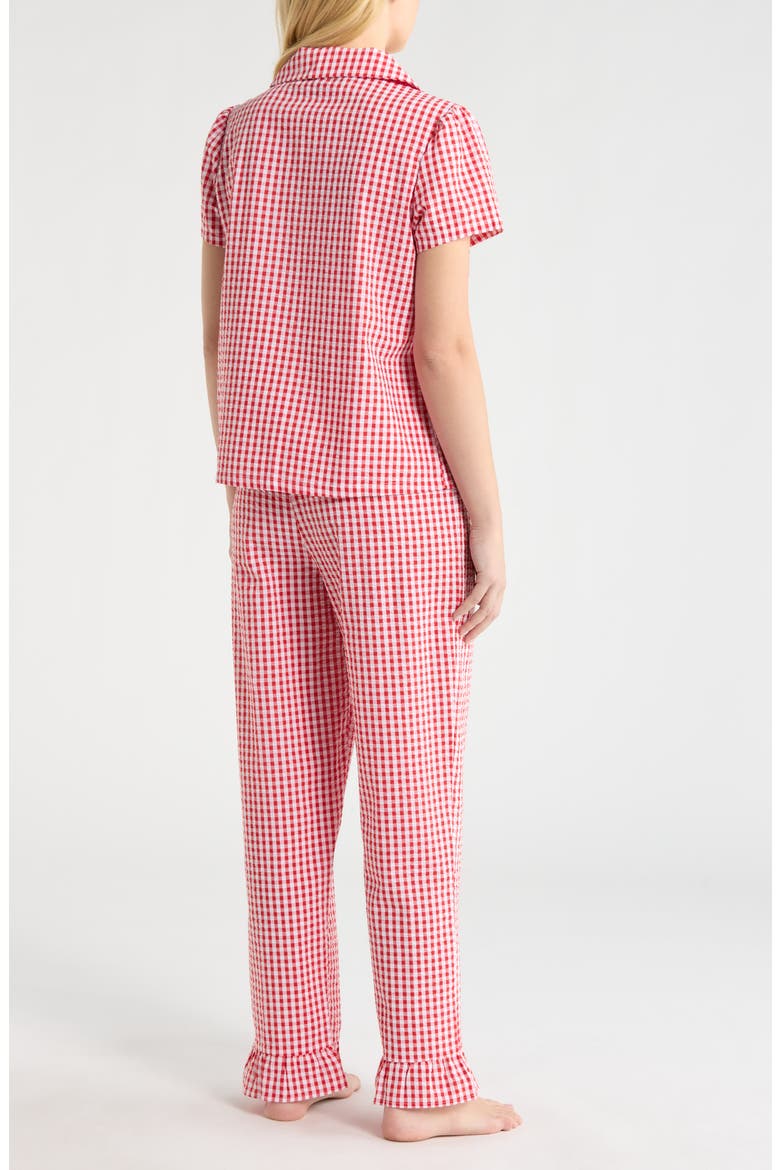 Gingham Seersucker Pajamas, Alternate, color, RED COMBO