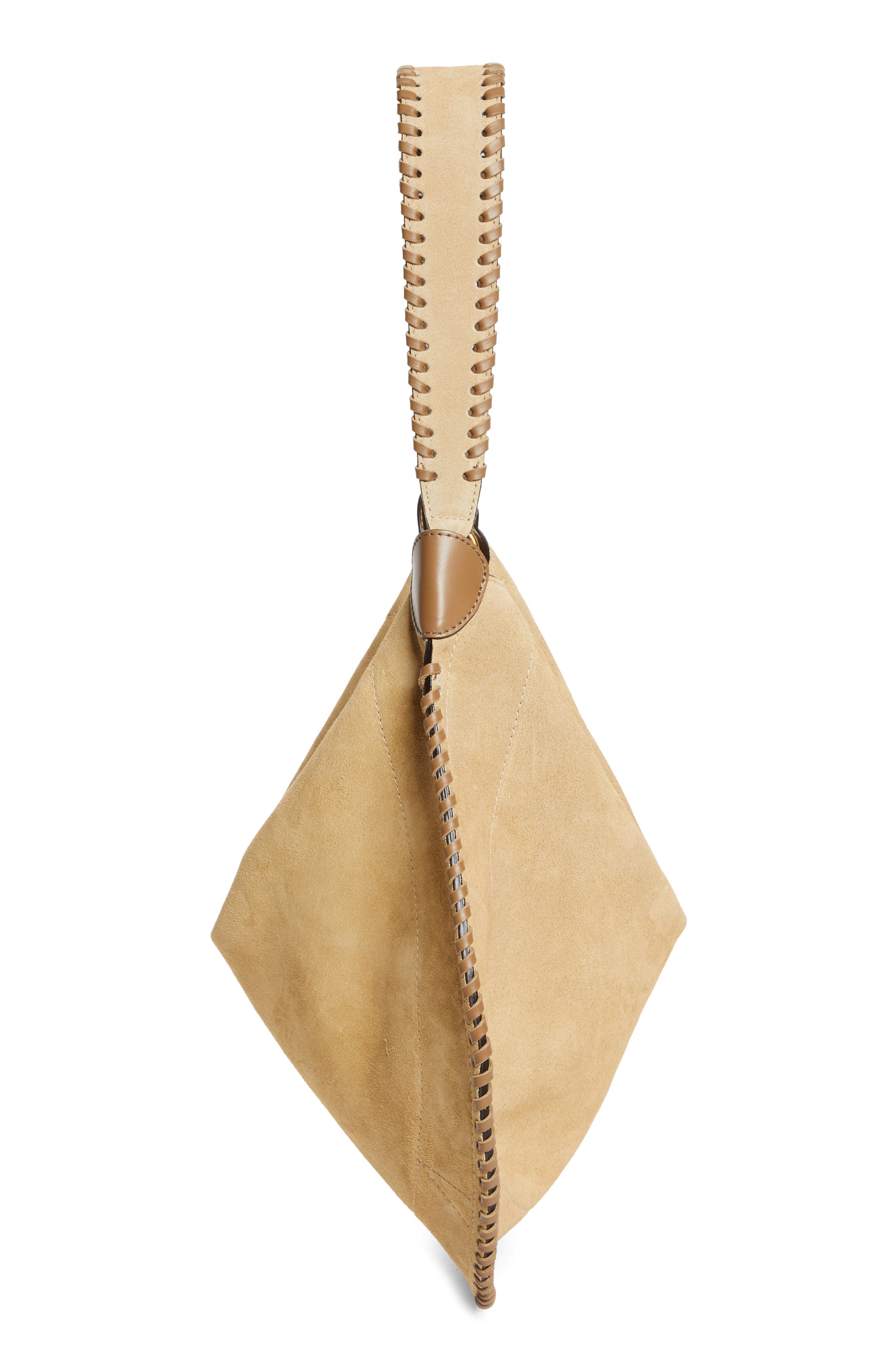 Isabel Marant Oskan Soft Suede Hobo Bag, Alternate, color, Sand