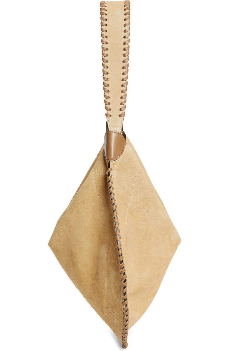 Isabel Marant Oskan Soft Suede Hobo Bag, Alternate, color, Sand