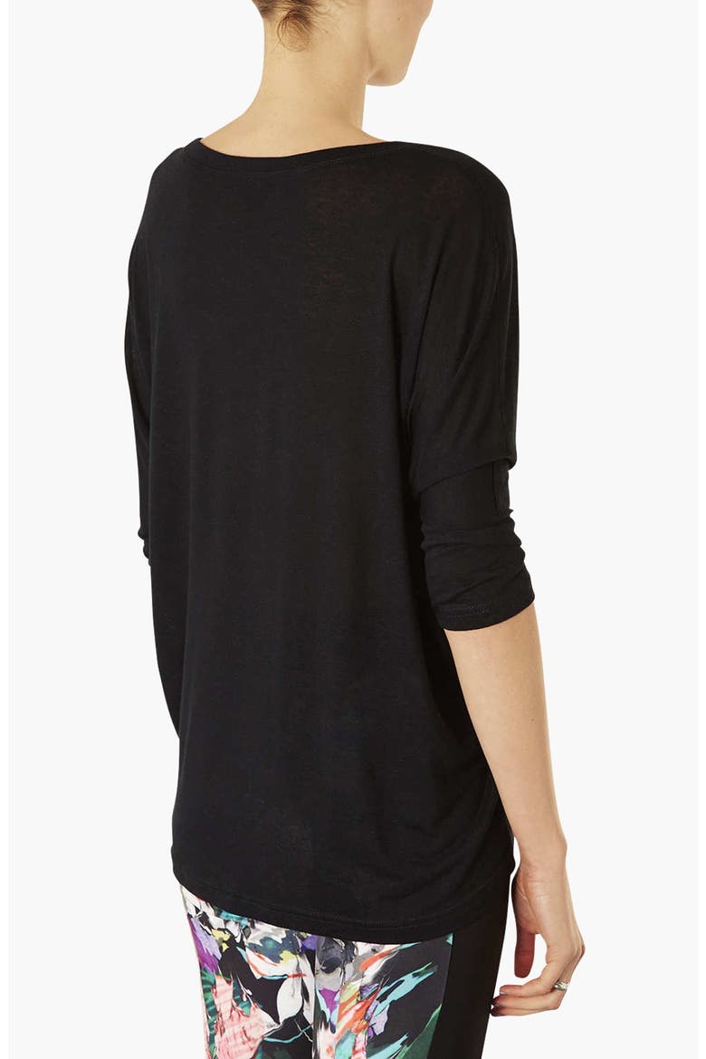 Elbow Sleeve Oversized Tee, Alternate, color, BLACK