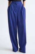 Stella McCartney High Waist Pleated Wool Pants