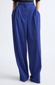 Stella McCartney High Waist Pleated Wool Pants