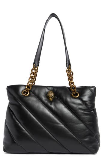 Kurt Geiger London Soho Quilted Leather Shopper In Black