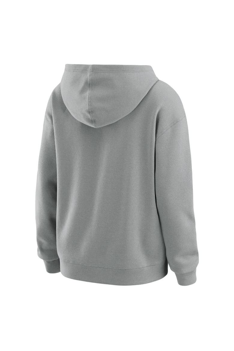 Women's WEAR by Erin Andrews Gray Cincinnati Bengals Waffle-Knit Long Sleeve Hooded Shirt & Pants Lounge Set, Alternate, color, Gray