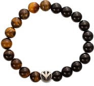 EYE CANDY LOS ANGELES Men's David Peace Charm Stone Beaded Stretch Bracelet