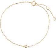 BY ADINA EDEN Tiny Diamond Bezel Bracelet 14K