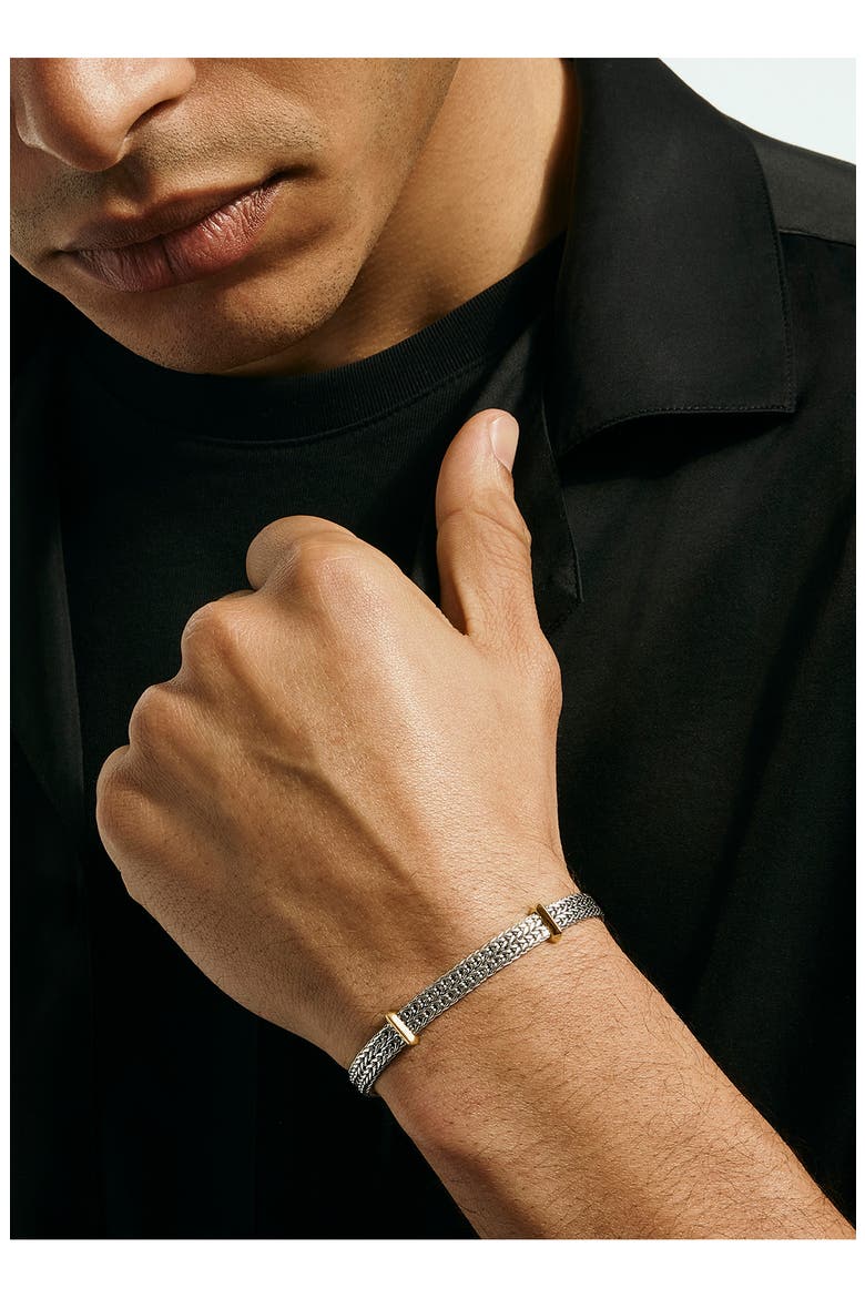 Icon Link Bracelet, 6mm, Alternate, color, SILVER AND GOLD