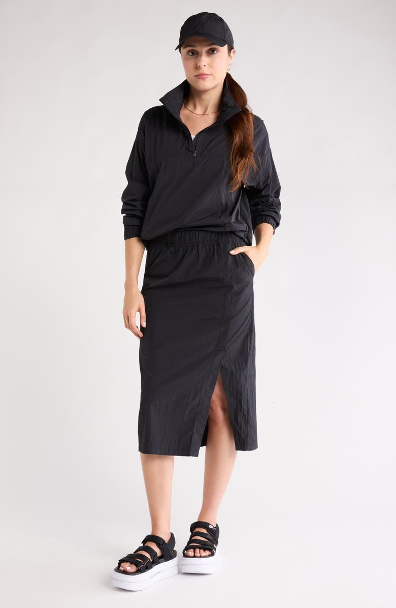 Z by Zella Cadence Quarter Zip Jacket, Alternate, color, Black