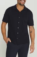 7 Diamonds Landry Waffle Knit Short Sleeve Button-Up Shirt