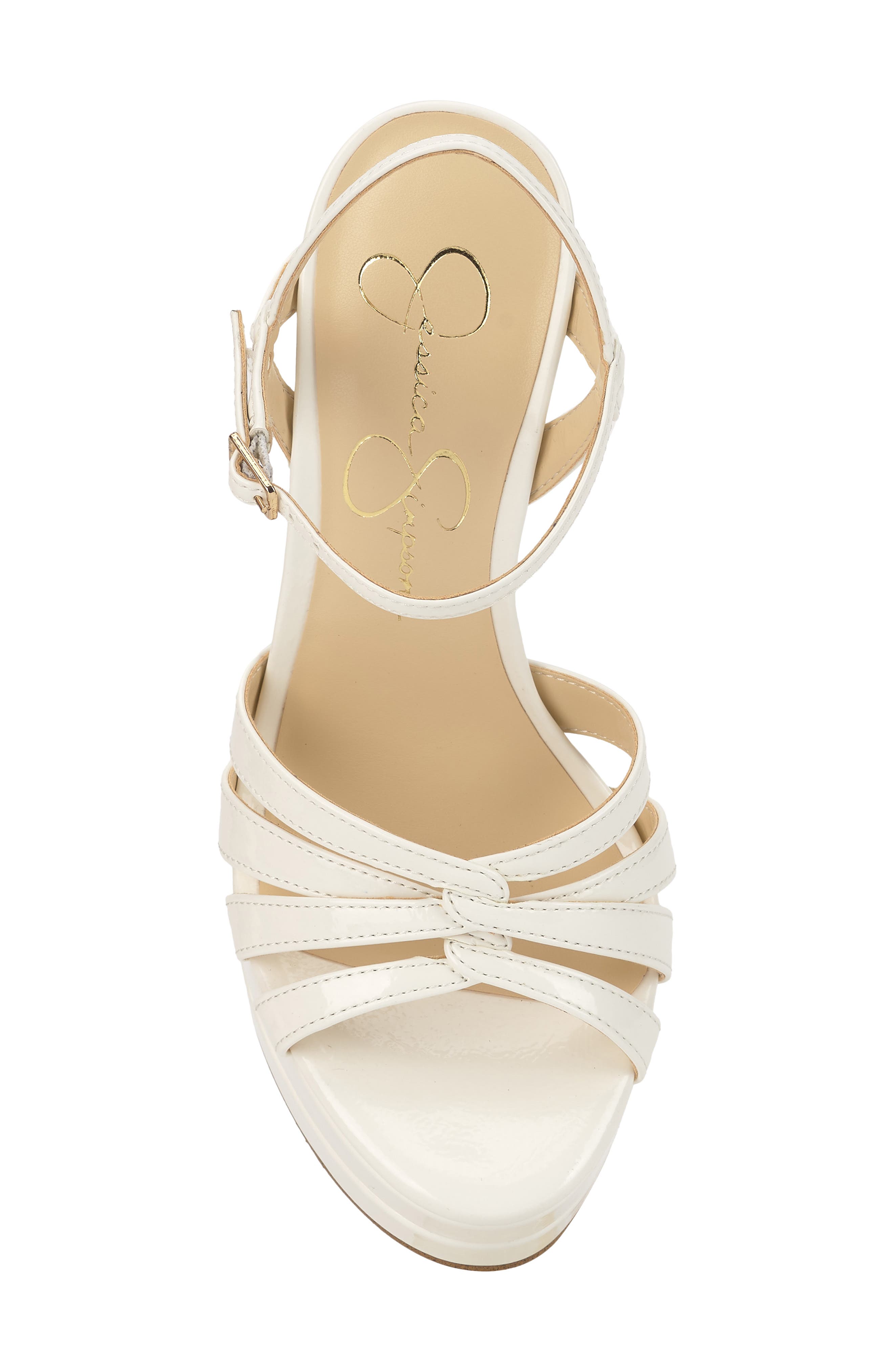 Jessica Simpson Itzari Ankle Strap Platform Sandal, Alternate, color, White 01