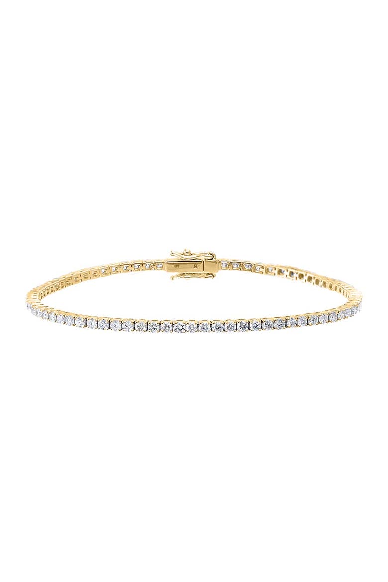 Lab Grown Diamond Four Prong Tennis Bracelet 14K, Main, color, 14K Gold - 7 Carat