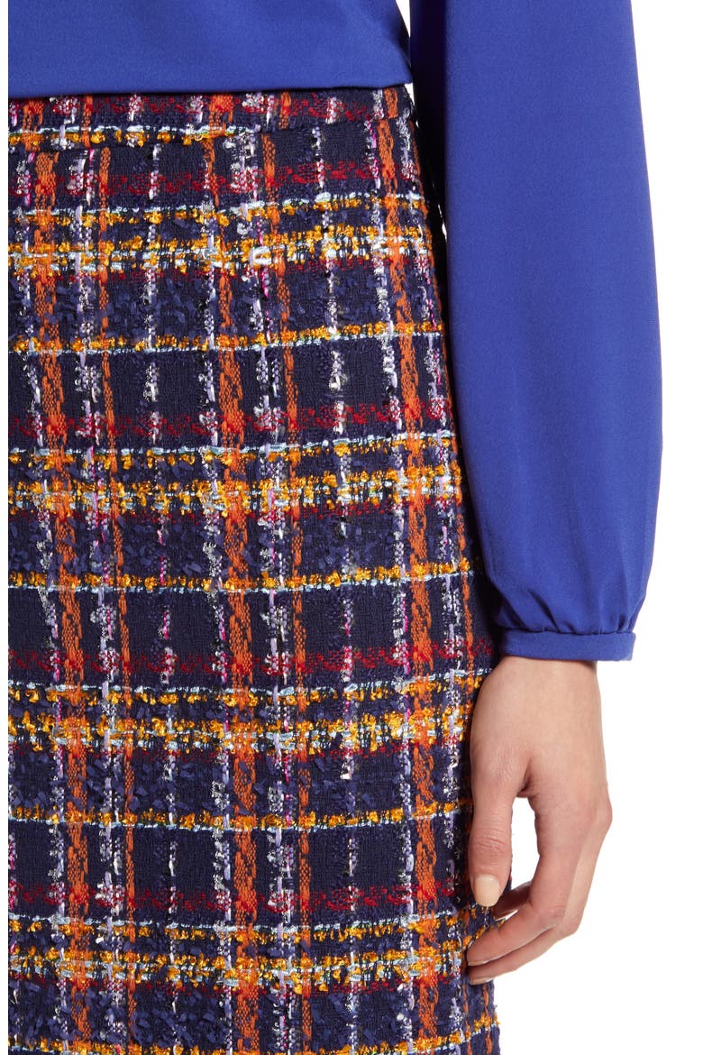Tweed Pencil Skirt, Alternate, color, NAVY MULTI TWEED
