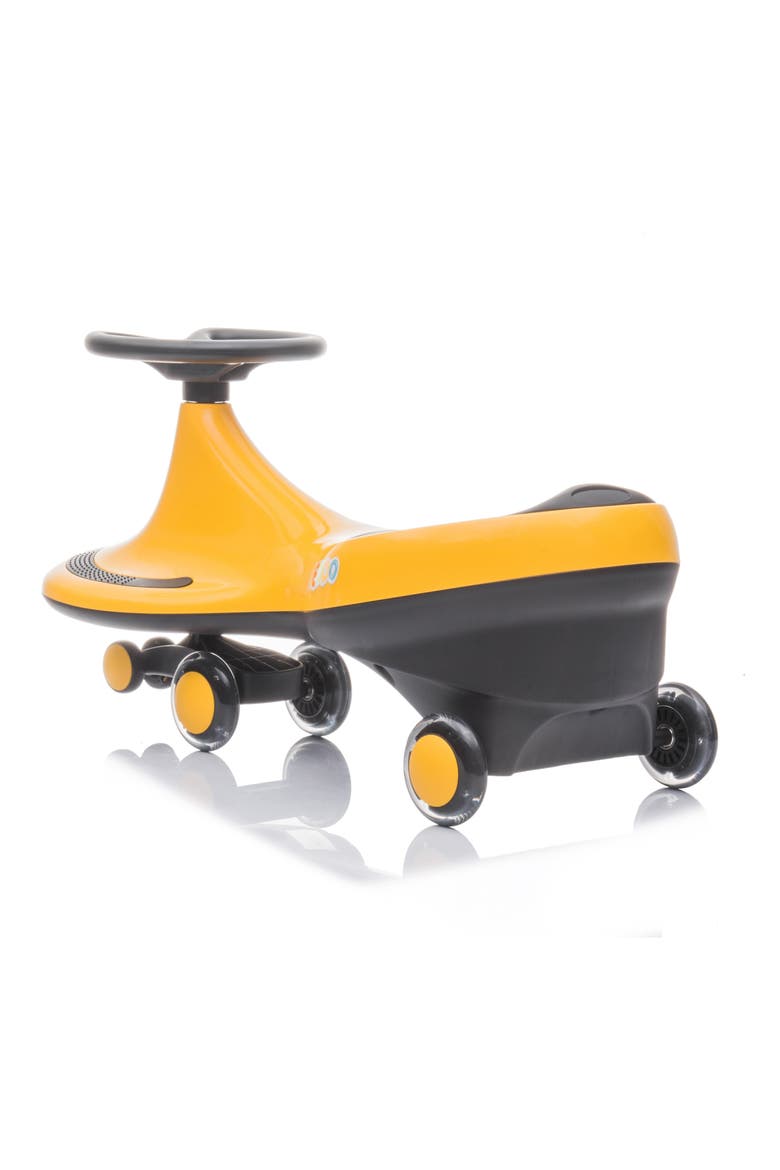 Swing Car with Flashing Wheels, Alternate, color, YELLOW