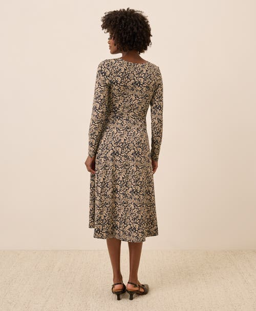 Pact Fit & Flare Wrap Dress In Multi