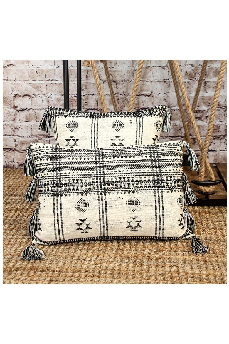 Geometric Accent Pillow, Alternate, color, BEIGE
