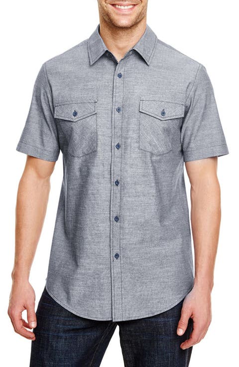 Short Sleeve Chambray Shirt