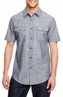 BURNSIDE Short Sleeve Chambray Shirt