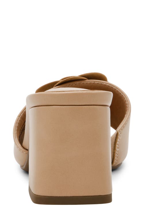 Anne Klein Milstone Flower Sandal In Biscotti Pu