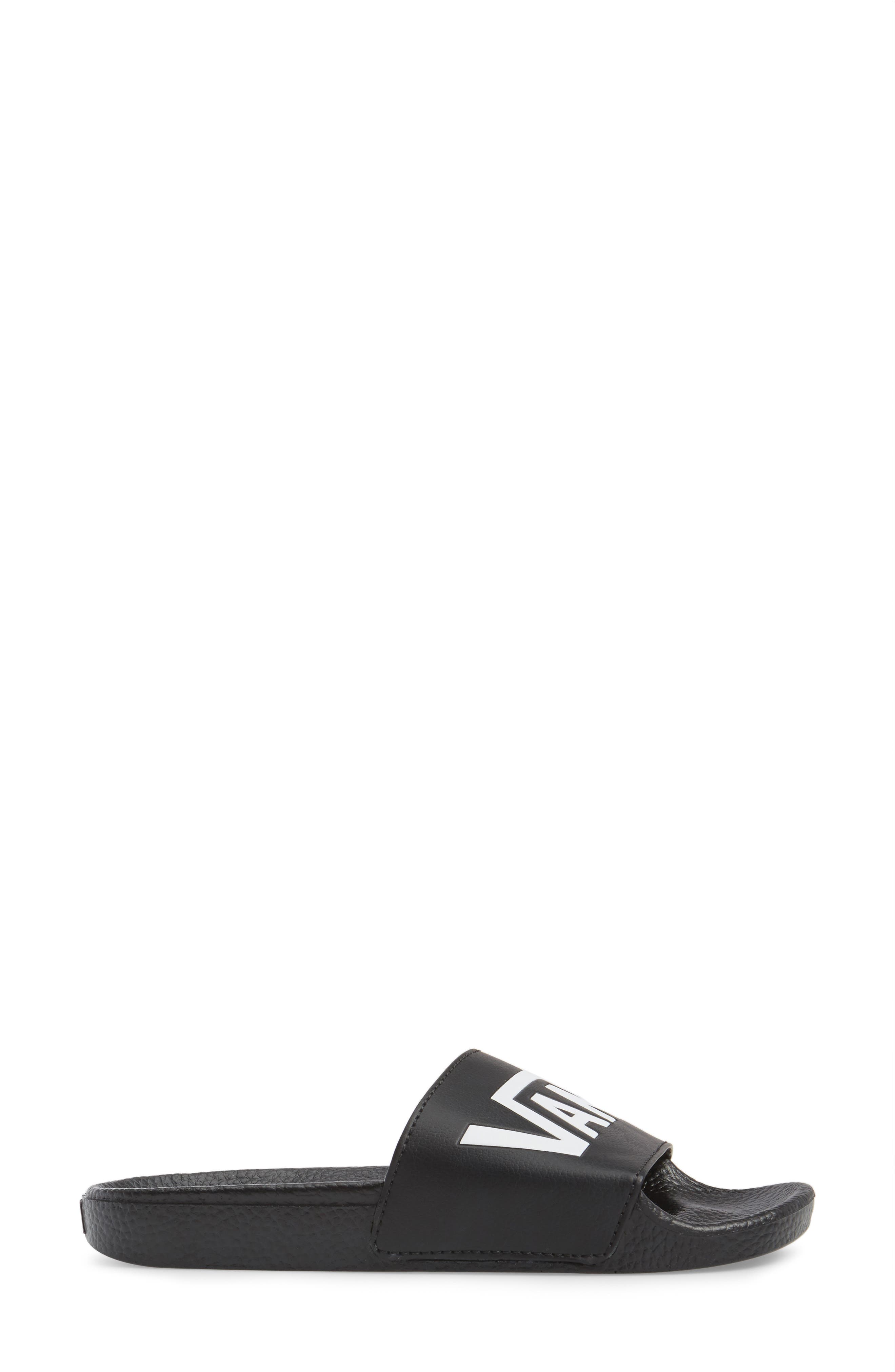 Slide-On Sandal, Alternate, color, BLACK