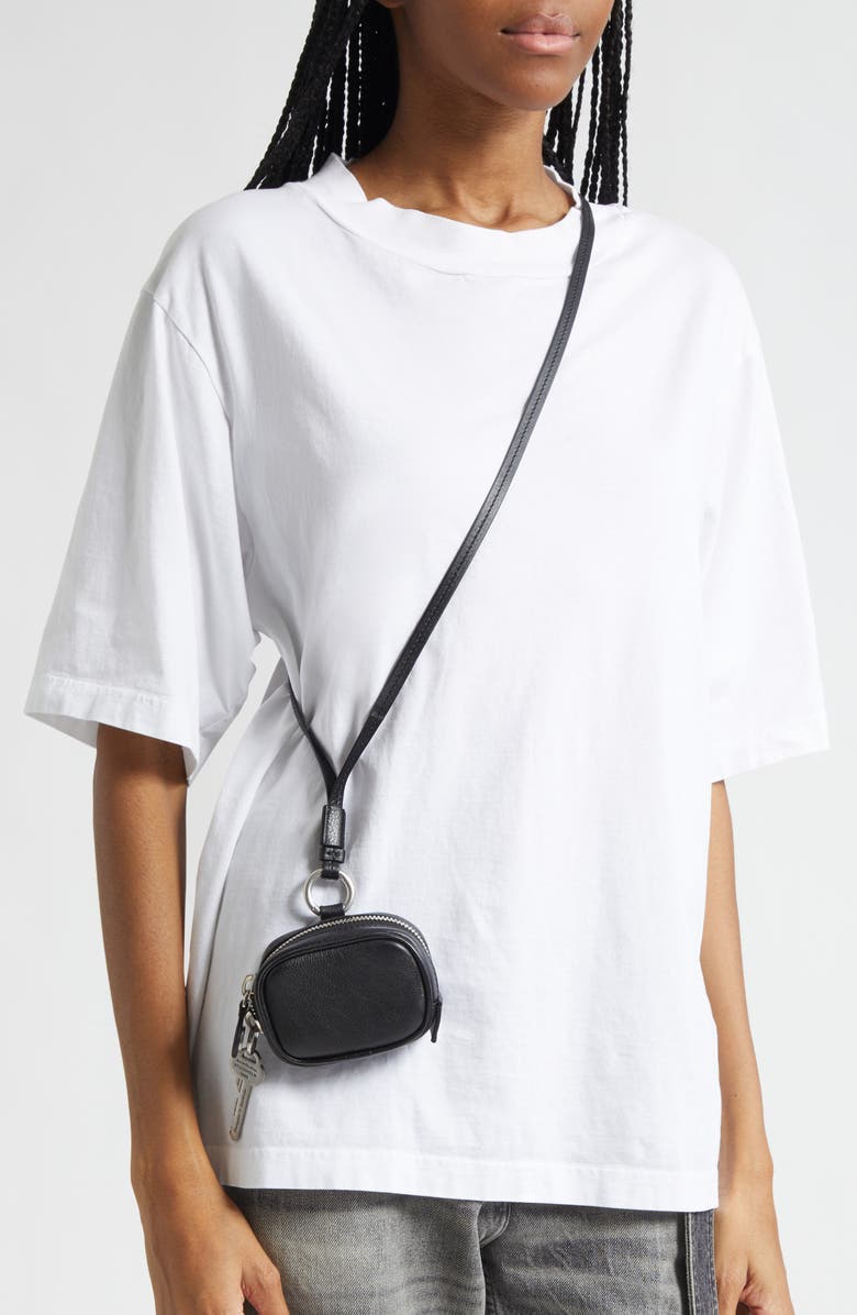 Acne Studios Camero Clip Earbuds Case, Alternate, color, Black