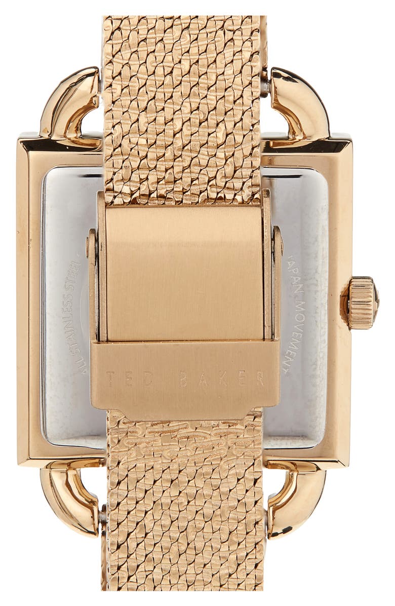 Ted Baker London Iconic Mesh Strap Watch, 14mm, Alternate, color,