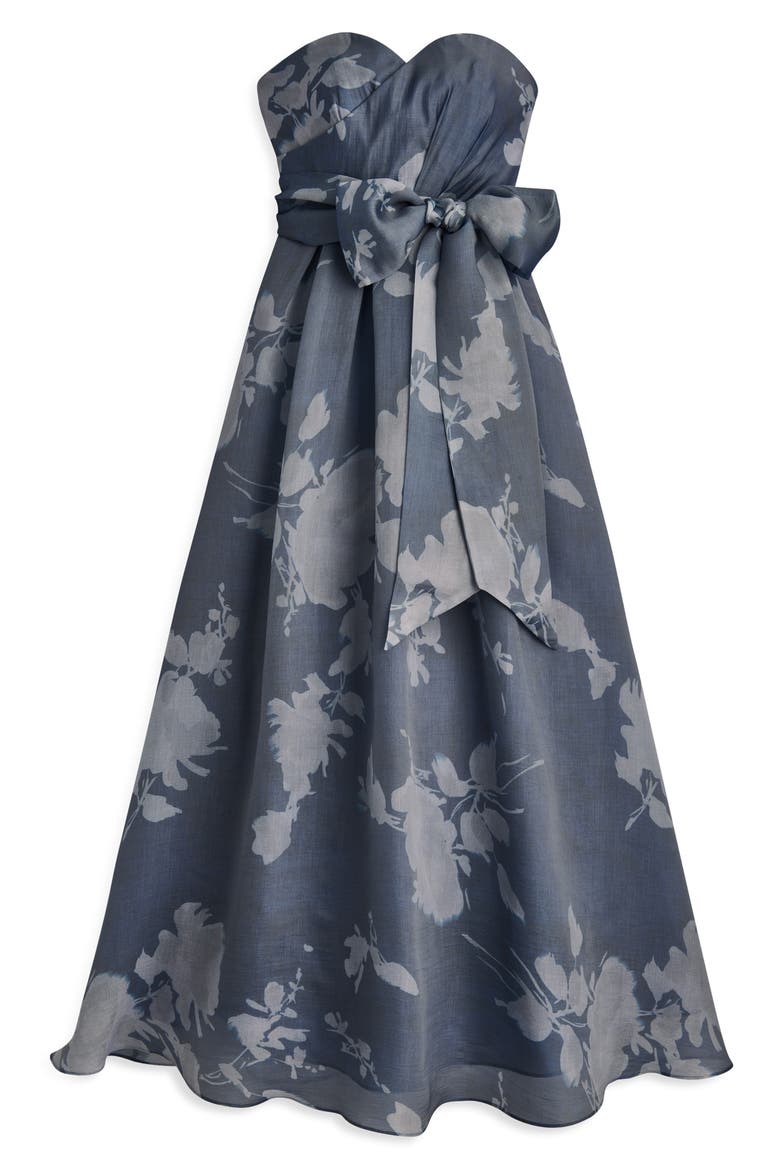 Floral Strapless Fit & Flare Gown, Alternate, color, MARBELLA MULTI