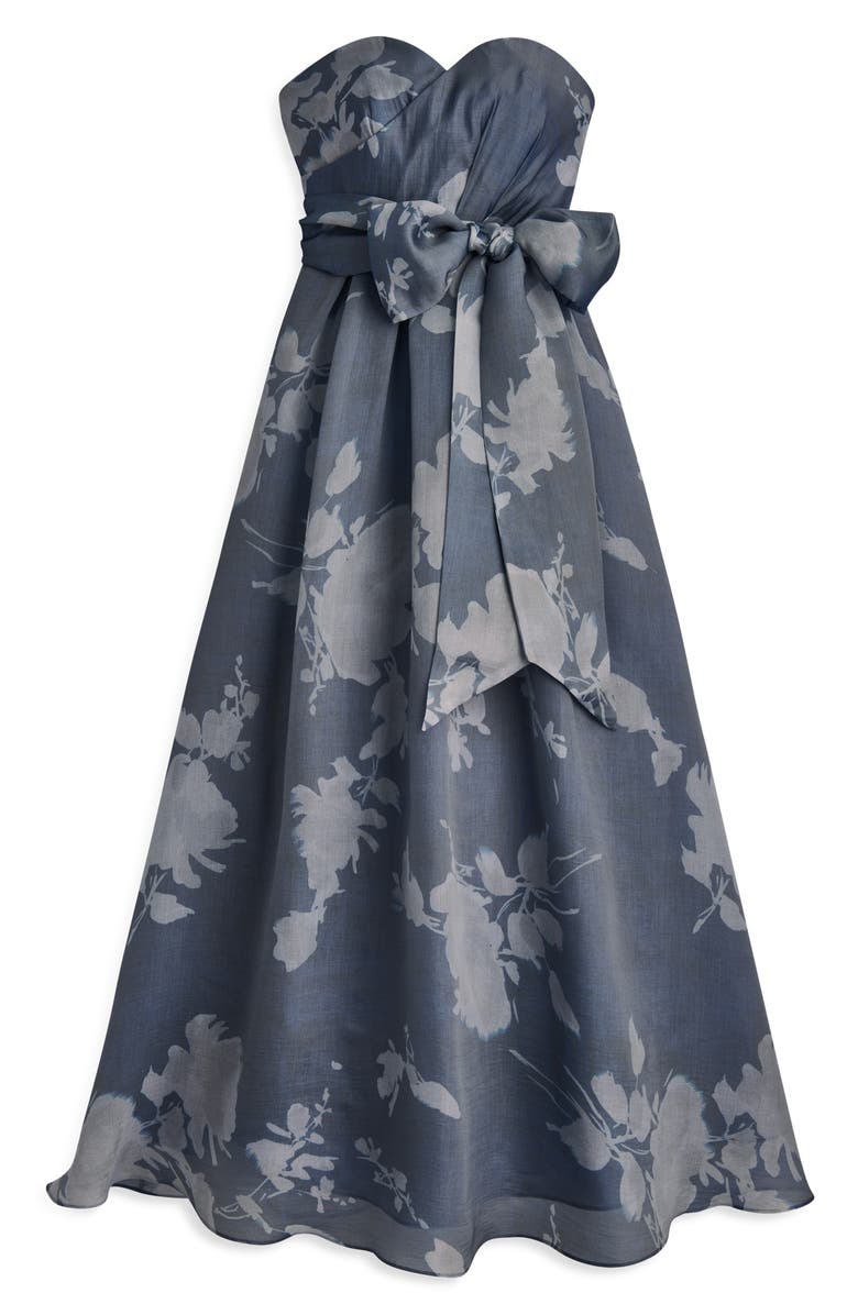 Donna Karan New York Floral Strapless Fit & Flare Gown, Alternate, color, Marbella Multi