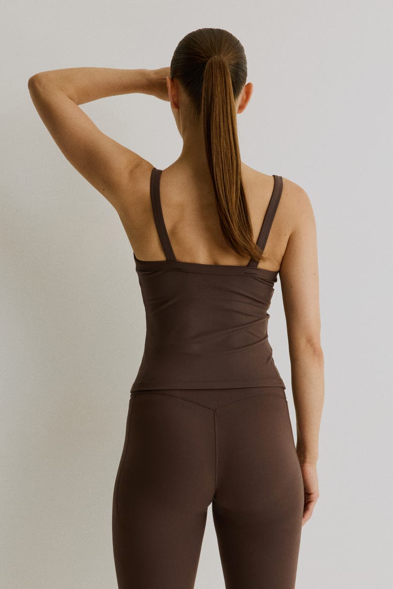 Shelf Bra Sports Tank Top With Softmove, Alternate, color, Choco mocha