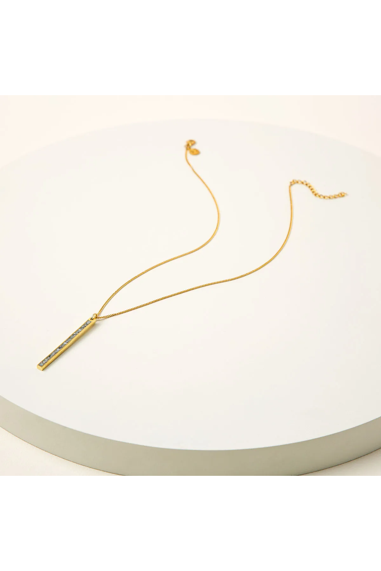 Sliced Raw Diamond Bar Necklace by Shana Gulati, Alternate, color, Gold
