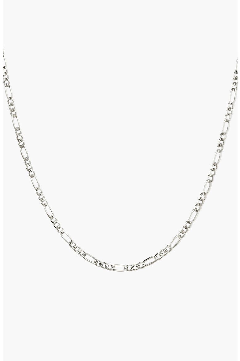 Bold Figaro Chain Necklace, Main, color, Sterling Silver