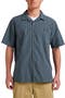 Liquid Metal Plaid Cotton Blend Camp Shirt