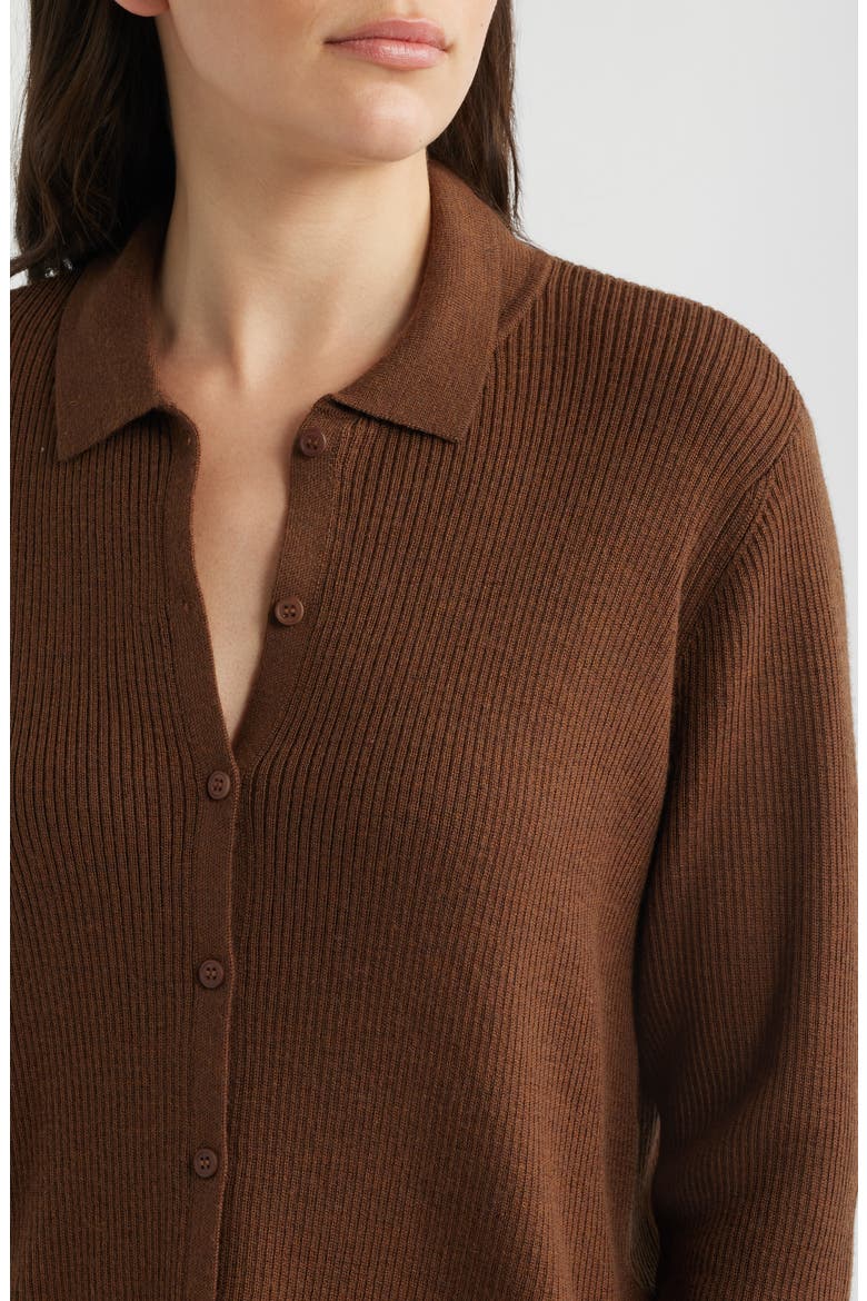 Wool Cardigan, Alternate, color, MAHOGANY