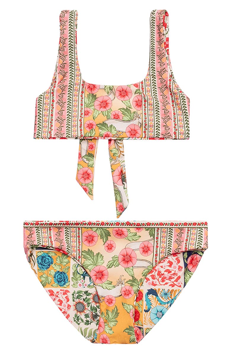 Agua Bendita Kids' Harvest Sheila Reversible Two-Piece Swimsuit, Alternate, color, 