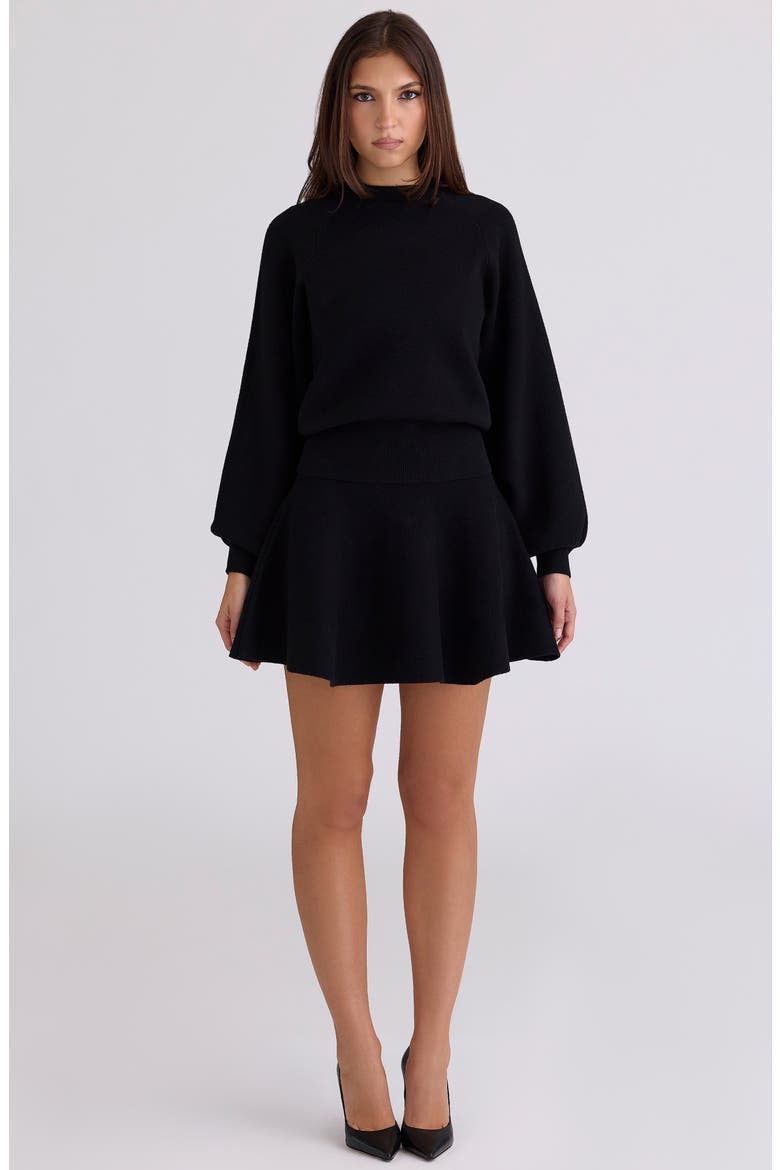 Cressida Wool Blend Sweater, Alternate, color, BLACK