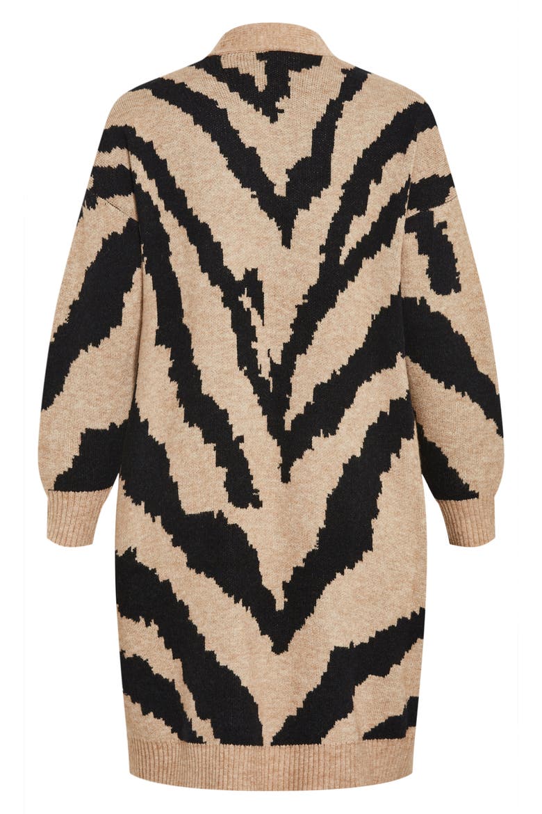 Earn Your Stripes Cardigan, Alternate, color, BLACK/ IVORY