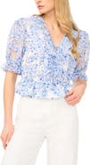 Ted Baker Clarise Ruffle Trim V-Neck Top