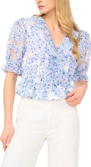 Ted Baker Clarise Ruffle Trim V-Neck Top