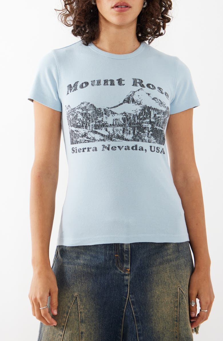 BDG Urban Outfitters Mount Rose Graphic Baby T-Shirt, Main, color, Light Blue