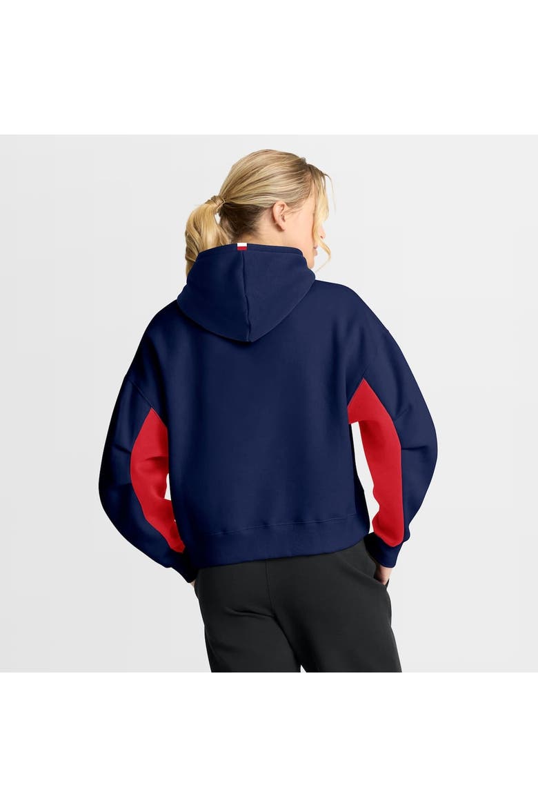 Women's Fanatics Navy Columbus Blue Jackets Back Check Boxy Hoodie, Alternate, color, Navy