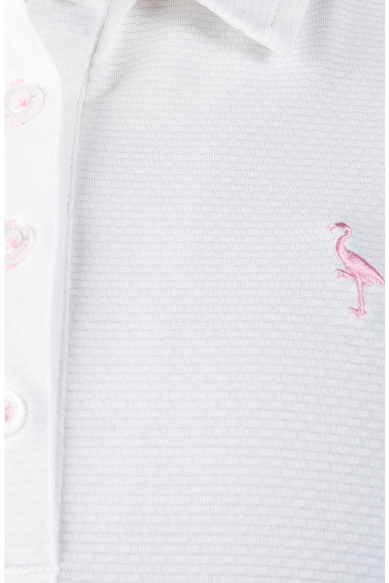 Textured Grid Polo Tank, Alternate, color, WHITE
