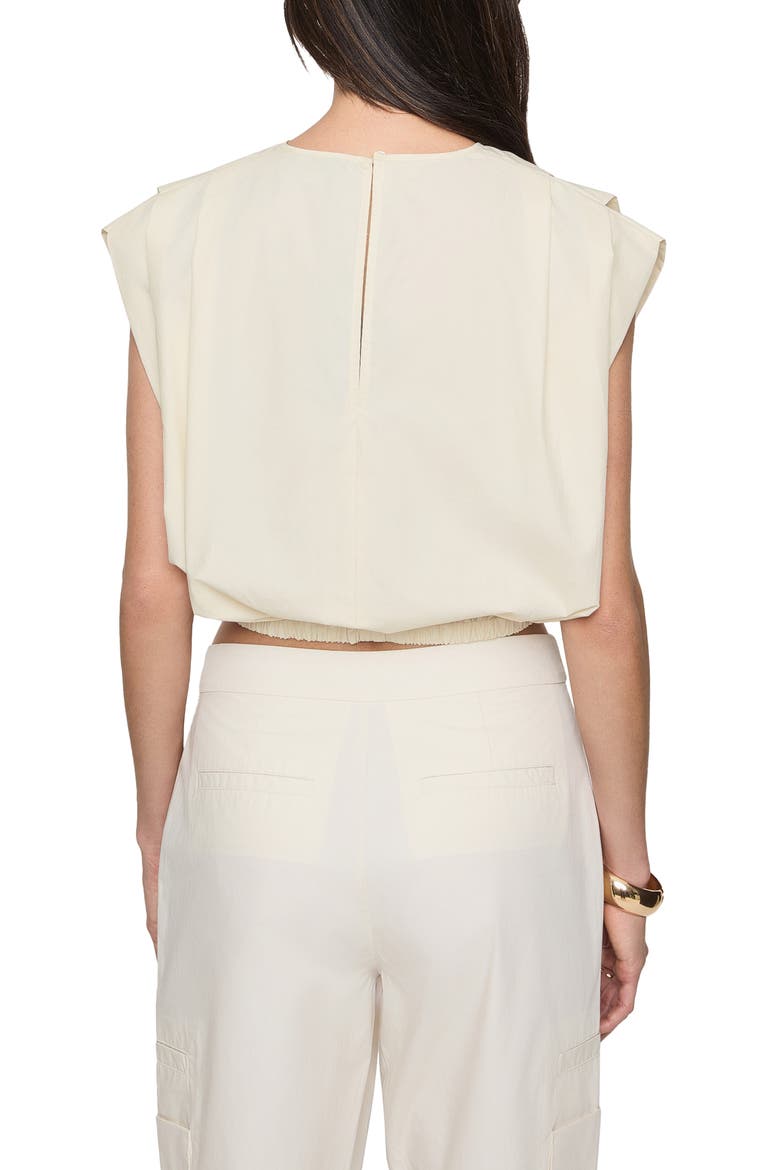 Holly Pleated Poplin Crop Top, Alternate, color, WHISPER