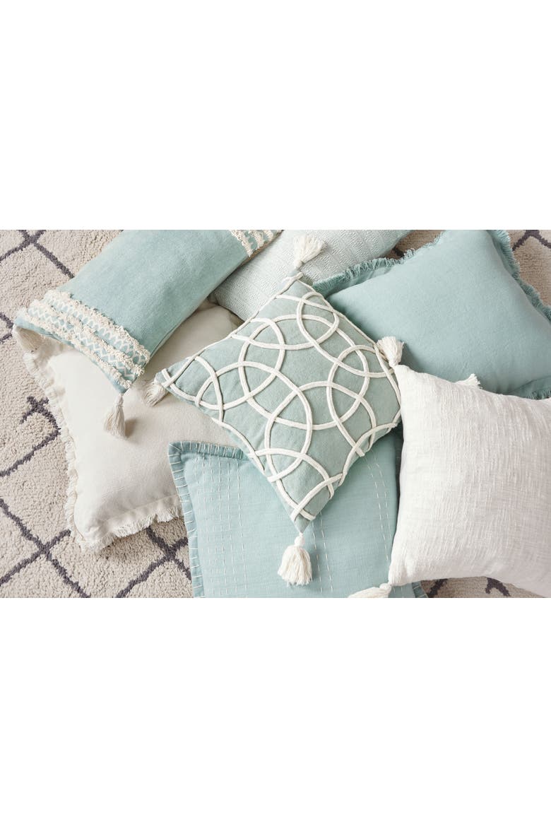 Peyton Throw Pillow, Alternate, color, Green