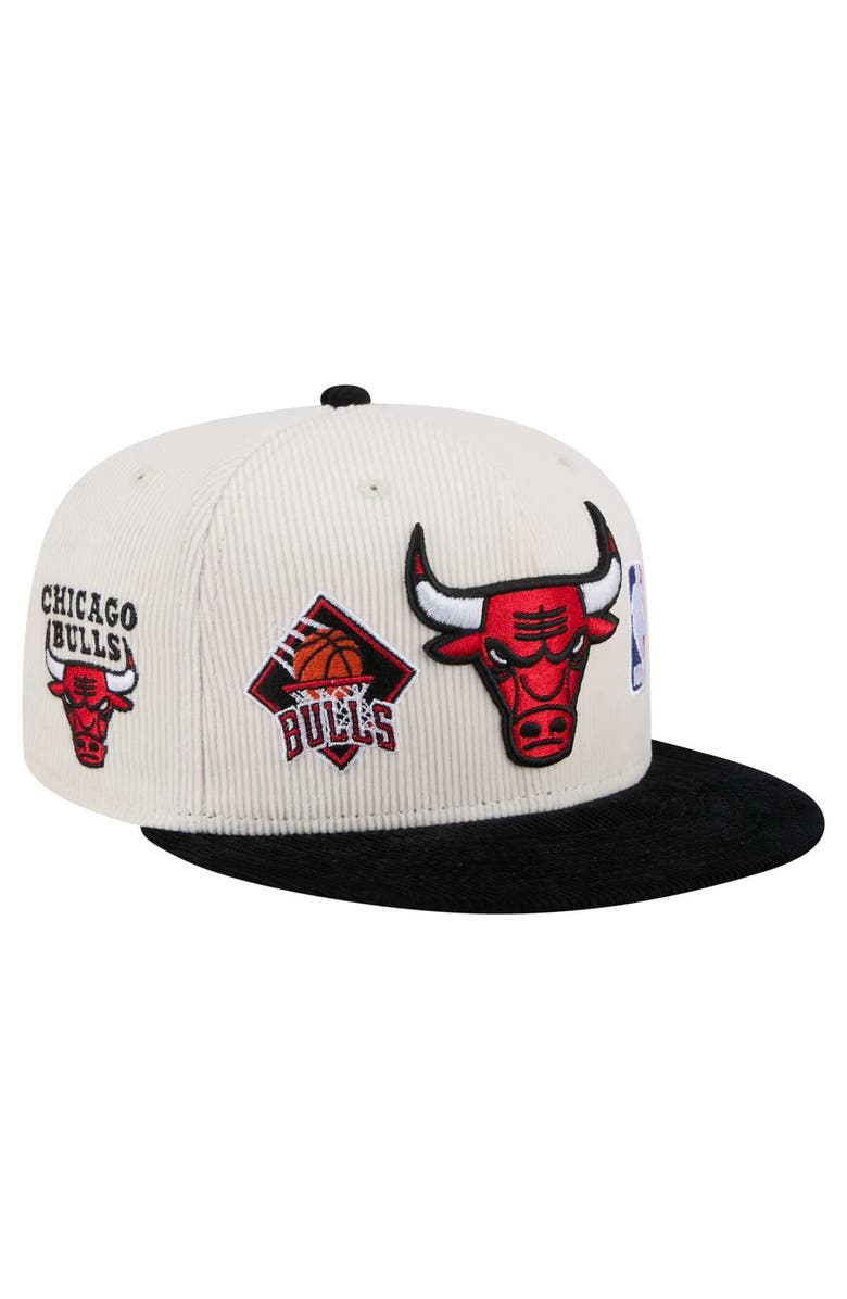 New Era Men's New Era Cream Chicago Bulls Two-Tone 9FIFTY Snapback Hat, Alternate, color,
