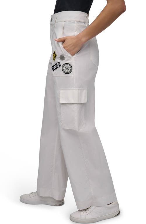 Dkny Pins & Patches Wide Leg Nylon Cargo Pants