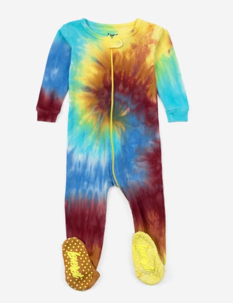 Kids Footed Tie Dye Cotton Matching Family Pajamas (Toddler, Little Kid & Big Kid)