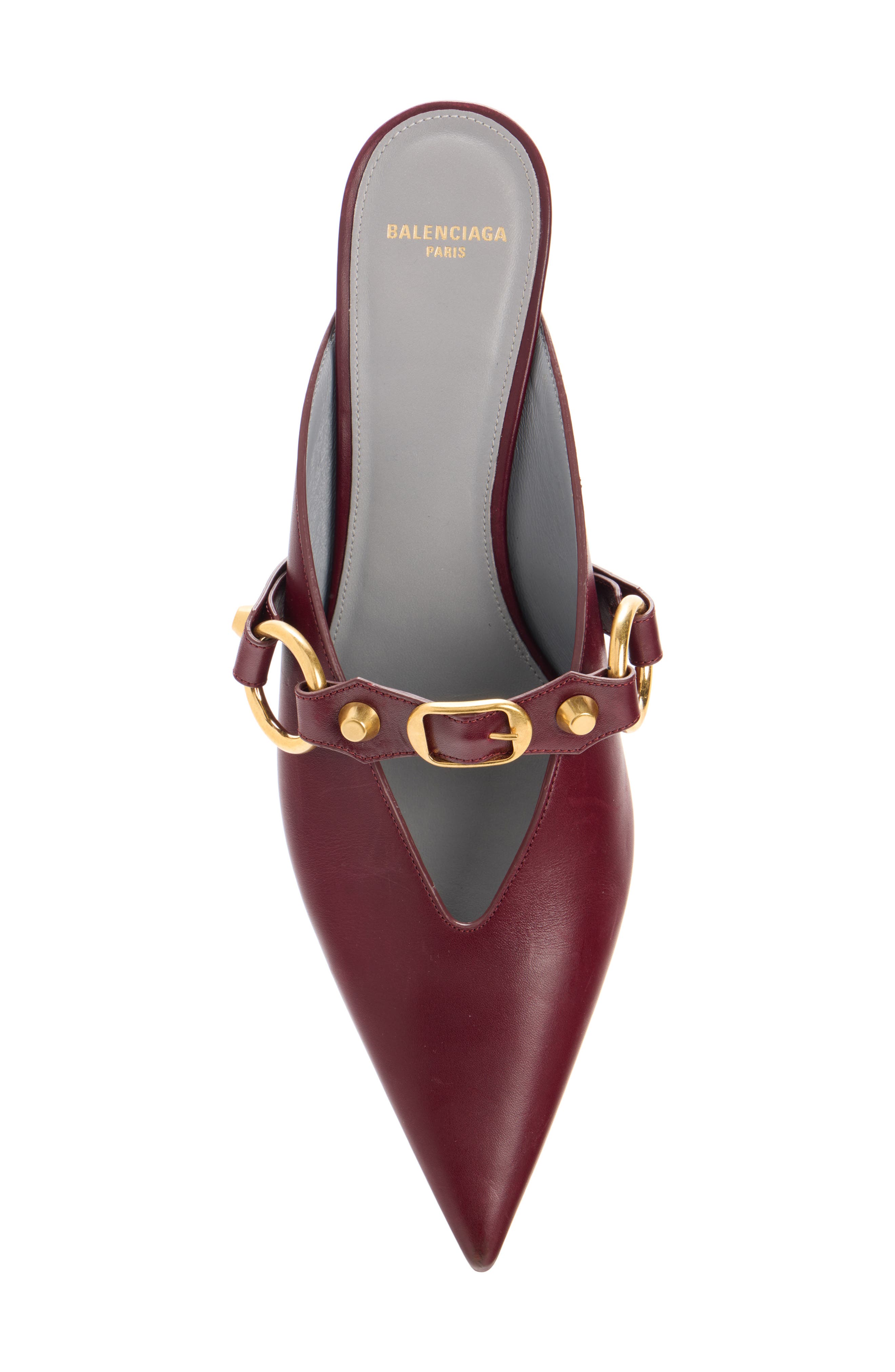 Balenciaga City Mule, Alternate, color, Bordeaux
