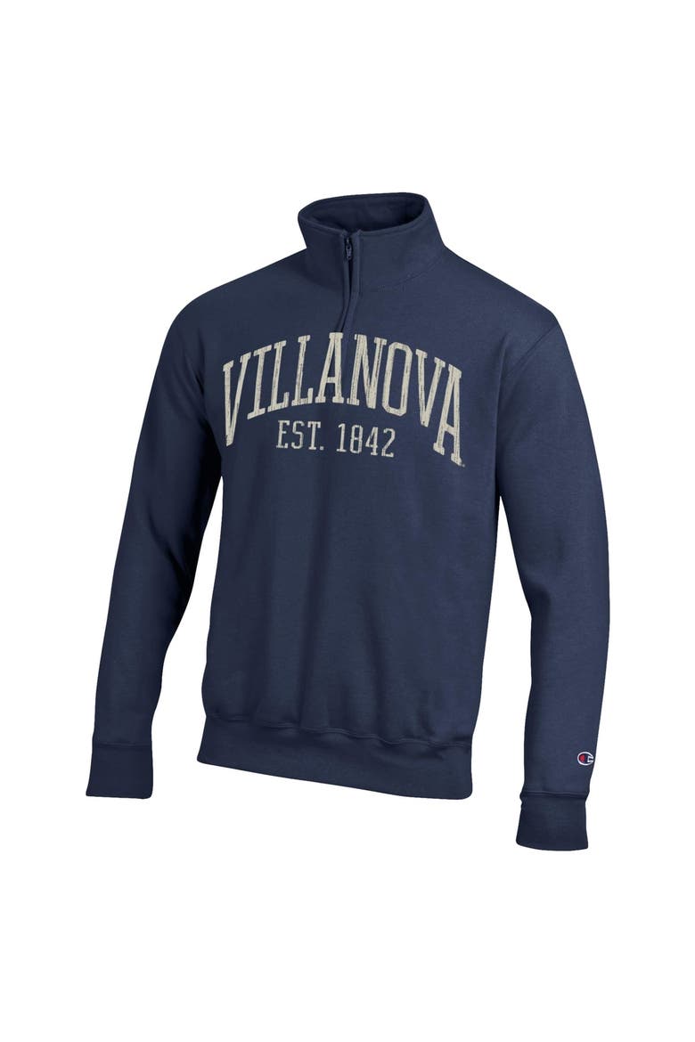 Men's Champion  Navy Villanova Wildcats Established Date Quarter-Zip Pullover, Alternate, color, Navy