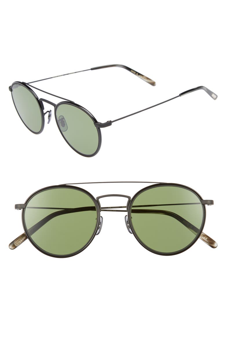 Ellice 50mm Round Sunglasses, Main, color, MATTE BLACK
